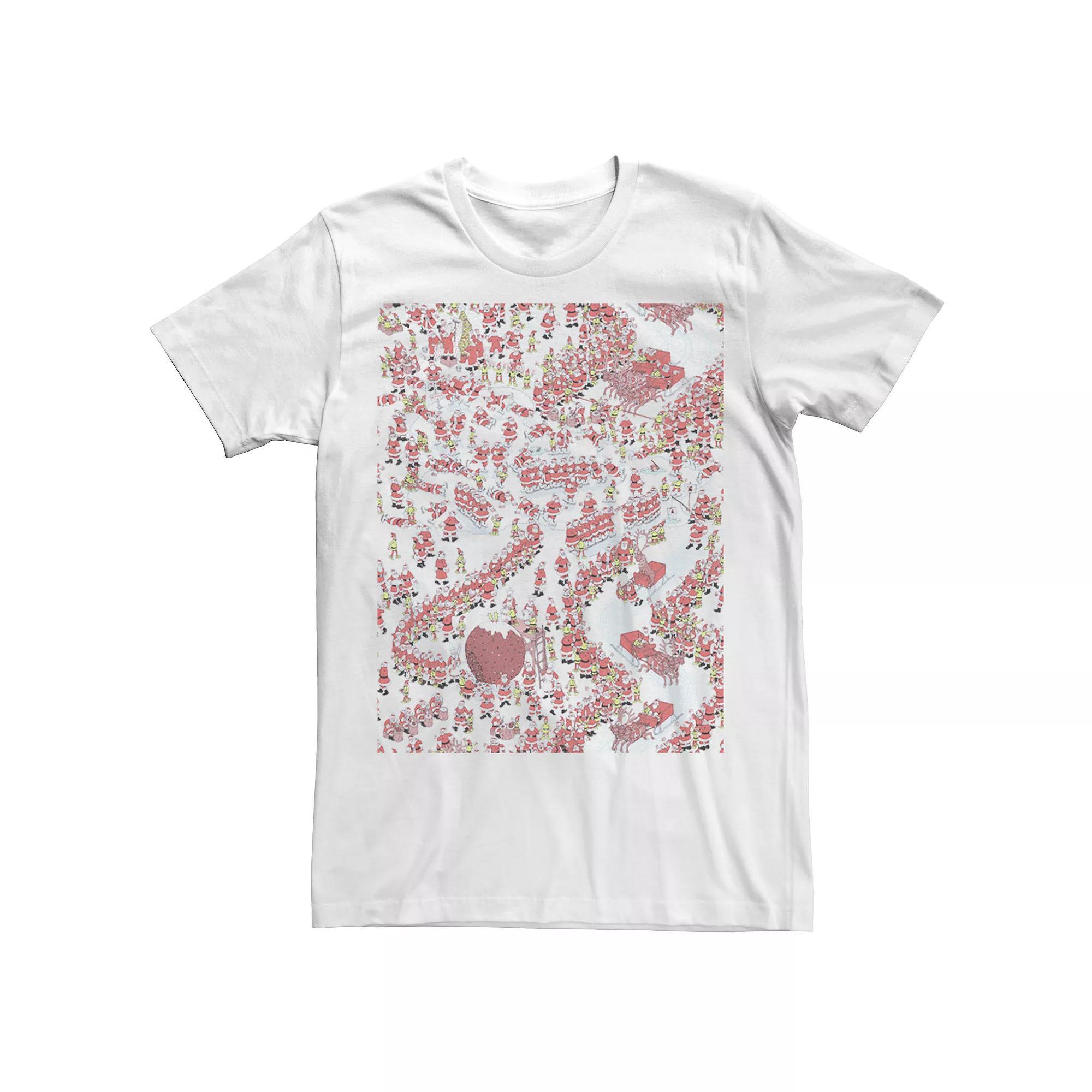 Men's Where's Waldo? Christmas North Pole Tee, Size: Medium, White Product Image