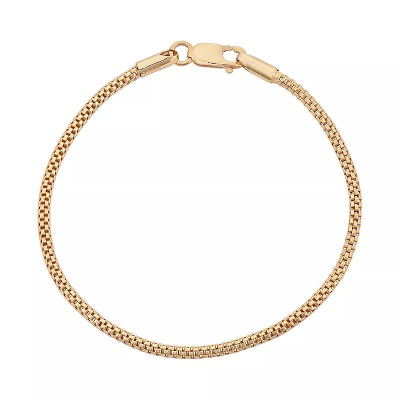 Jordan Blue 14k Gold Over Silver Popcorn Chain Bracelet, Women's, Size: 7.5", Yellow Product Image