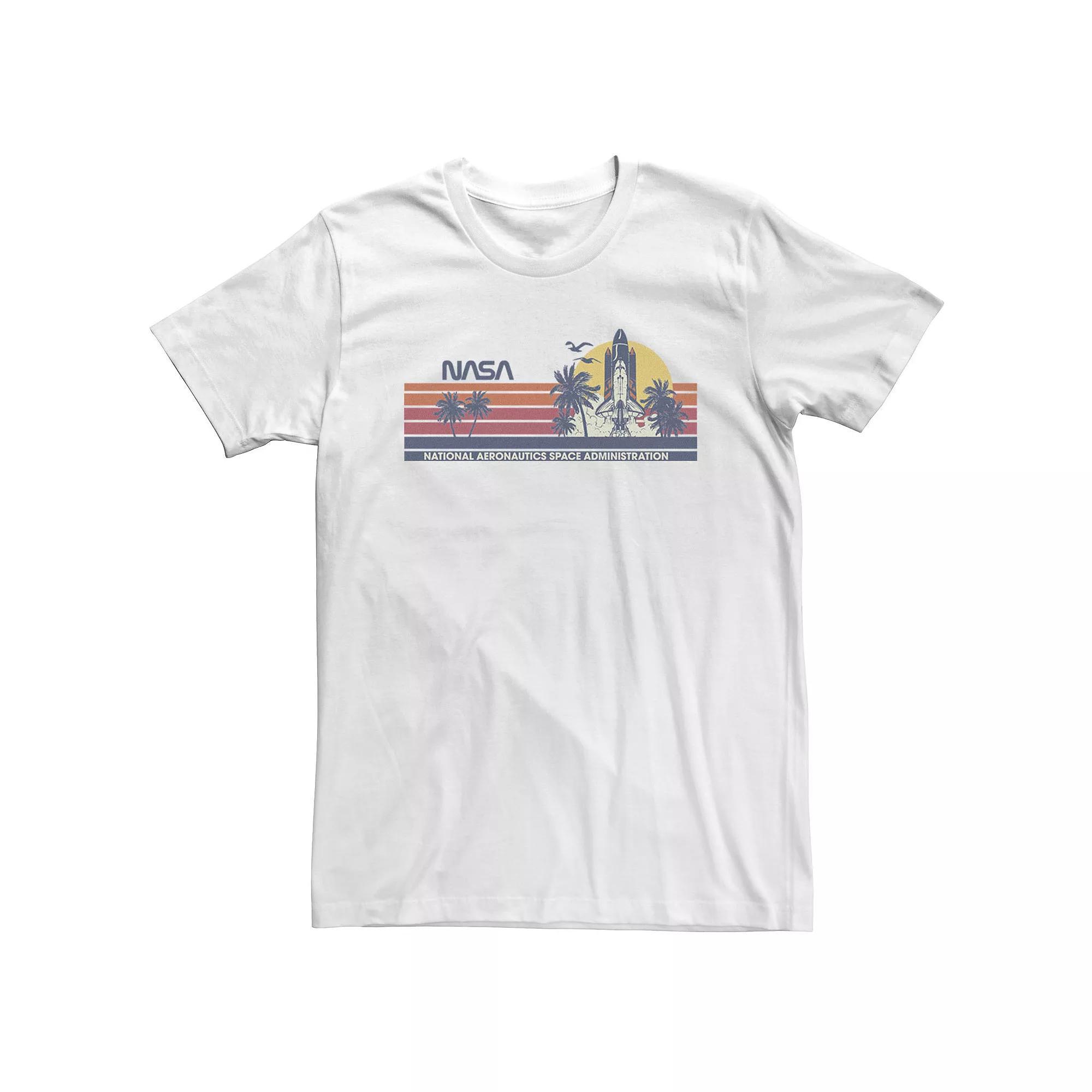Big & Tall NASA Distressed Retro Take Off Portrait Tee, Men's, Size: XXL Tall, White Product Image