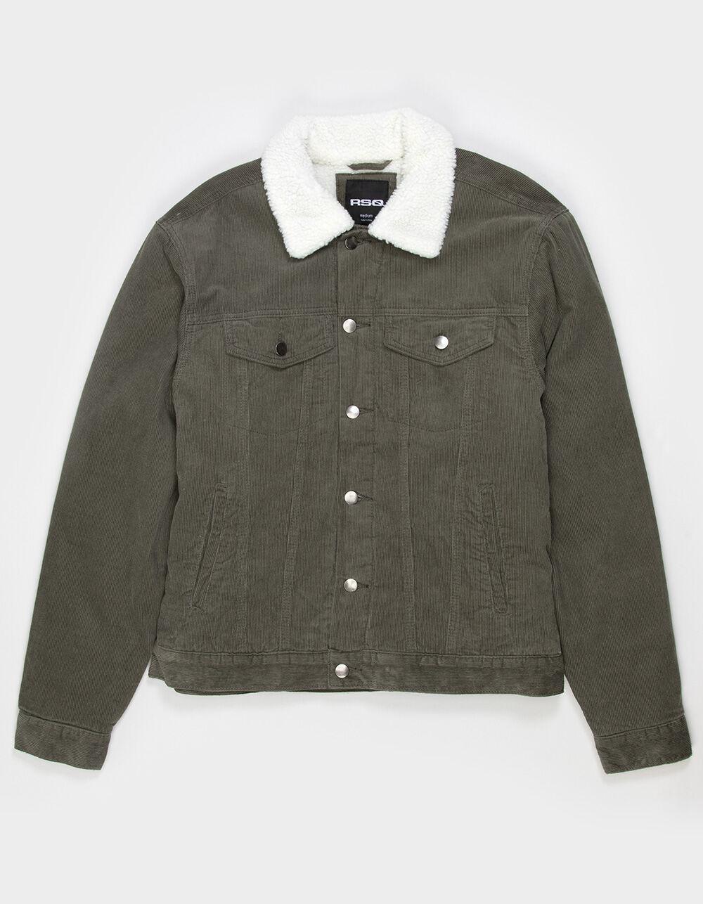 RSQ Mens Corduroy Sherpa Trucker Jacket - TAN Product Image