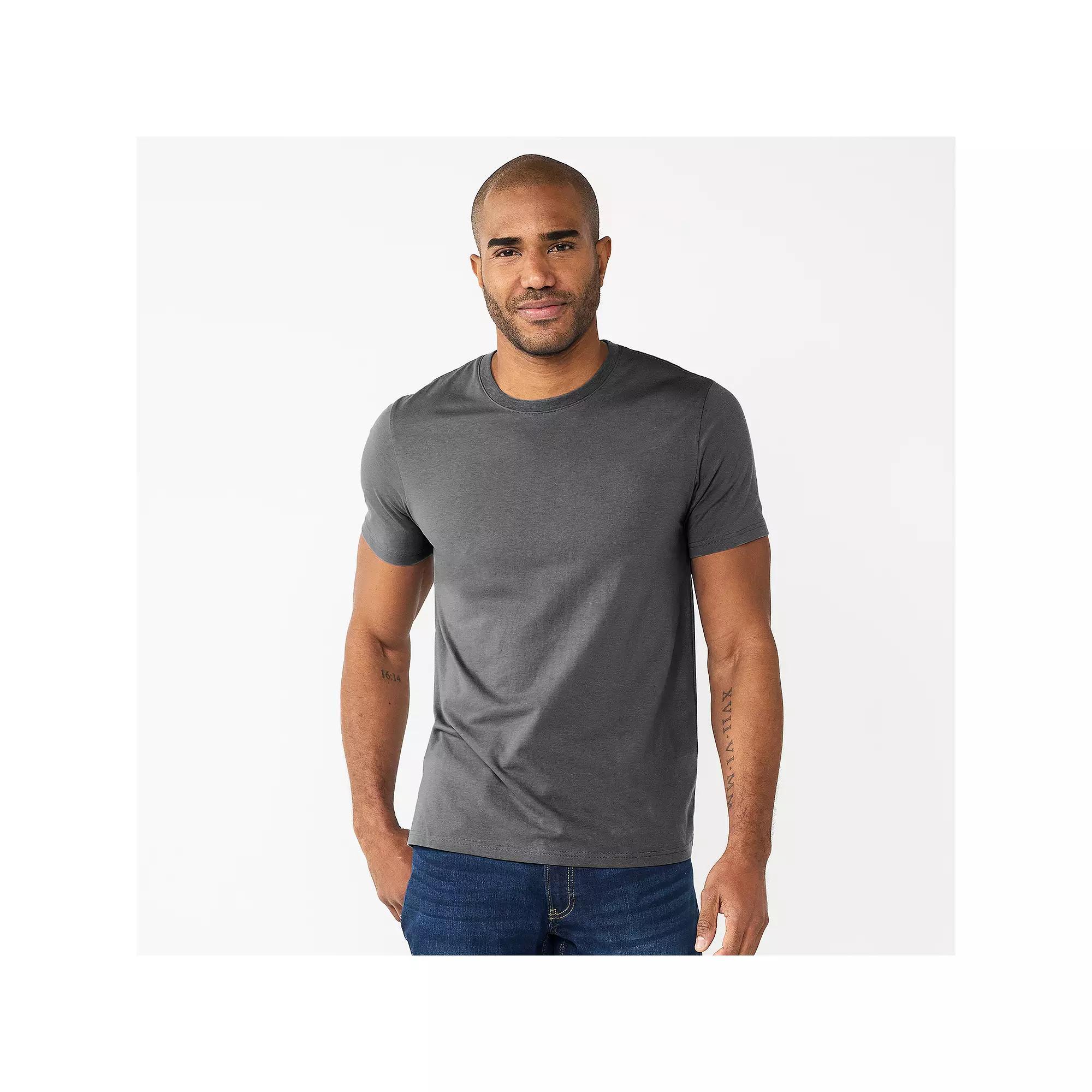 Men's Sonoma Goods For Life® Supersoft Crewneck Tee, Size: Medium, Fresh Red Product Image