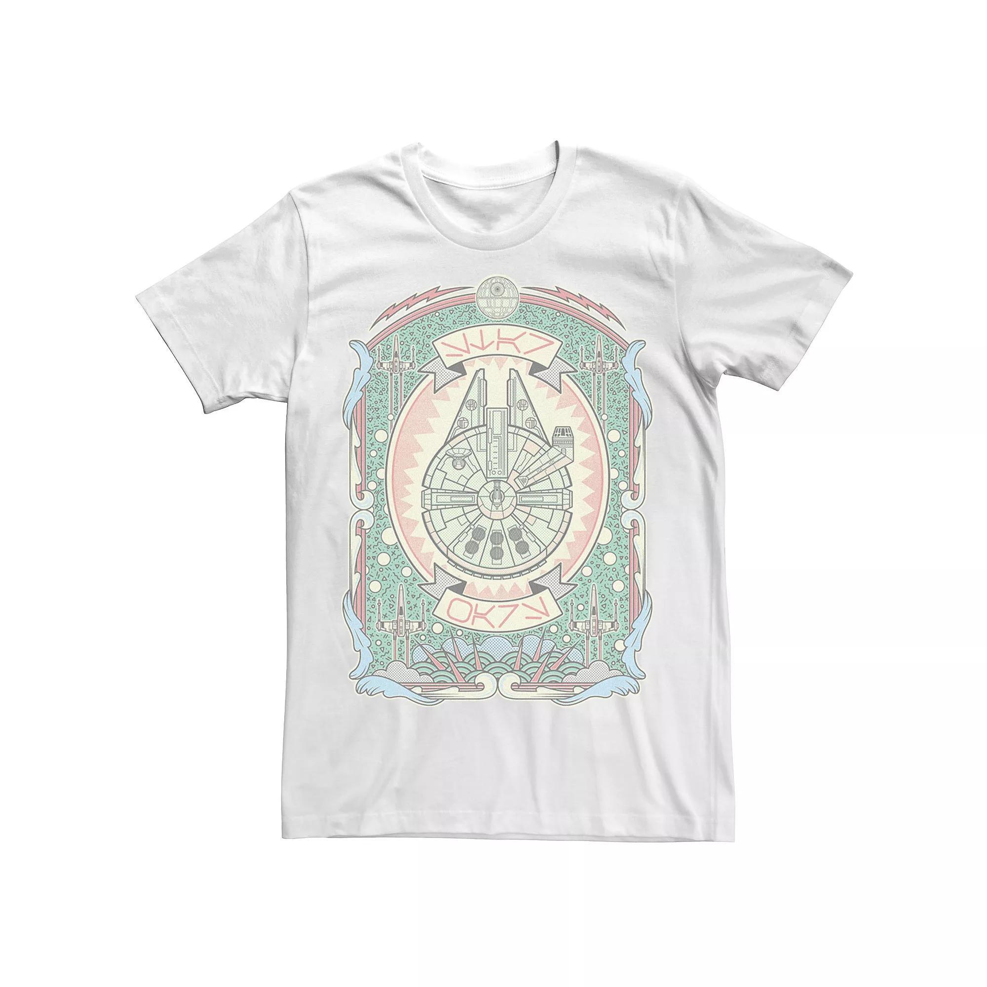 Mens Star Wars Geometric Falcon Poster Tee Product Image