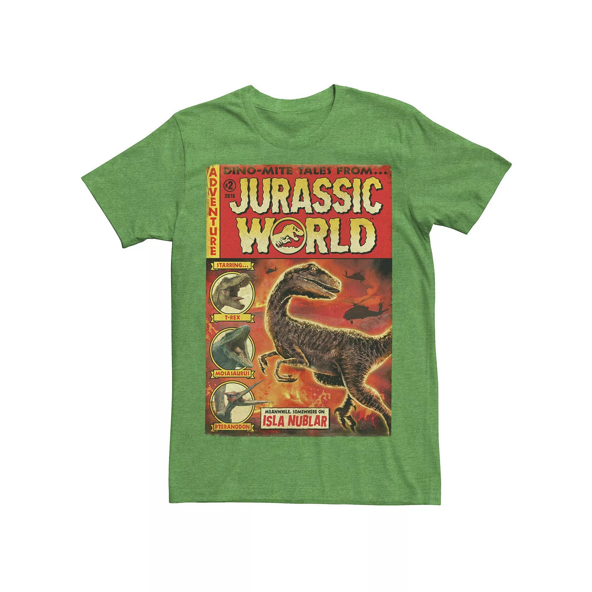 Mens Jurassic World Two Dino-Mite Tales Vintage Tee Royal Grey Product Image