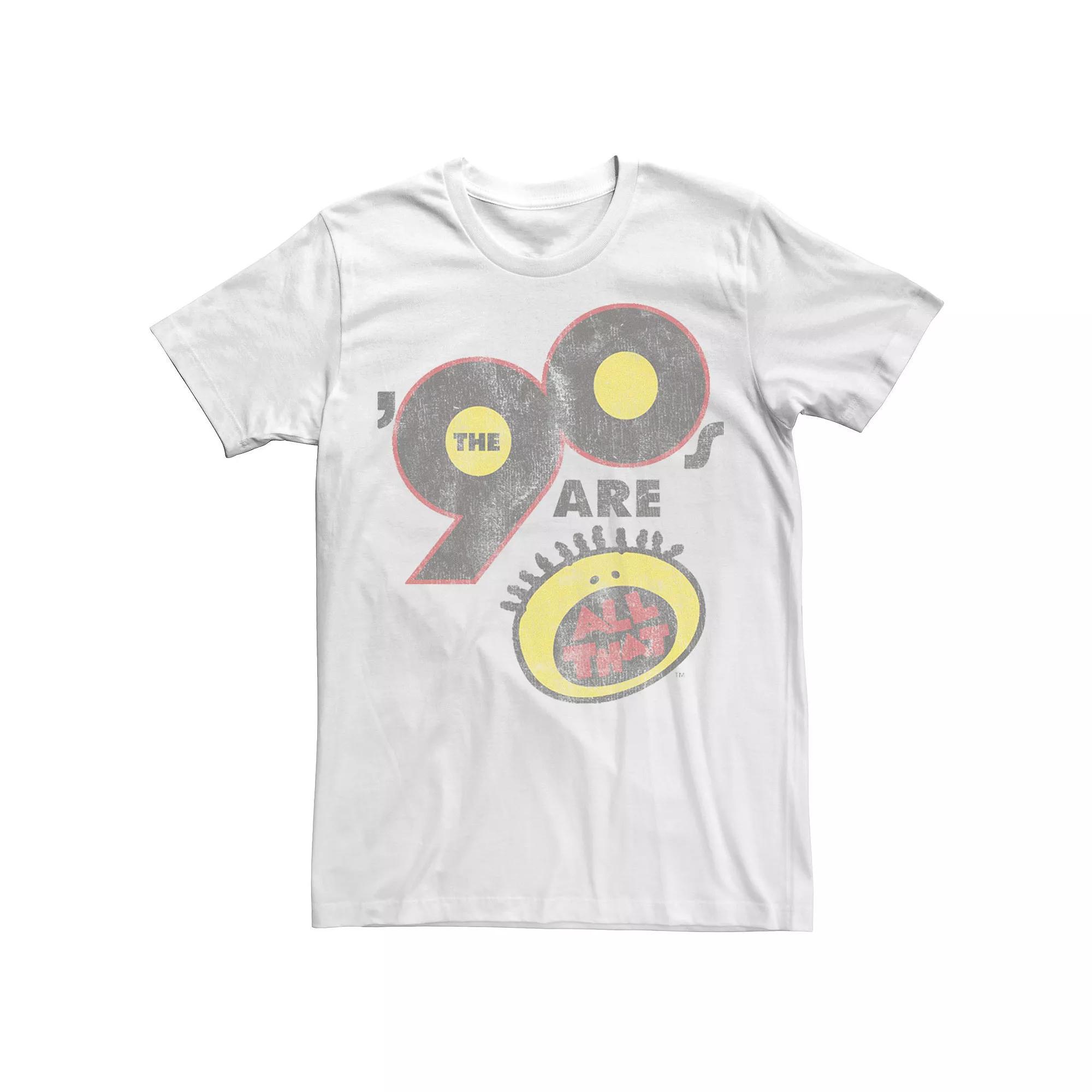Big & Tall Nickelodeon All That The Nineties Are Vintage Retro Tee, Men's, Size: 4XLT, White Product Image