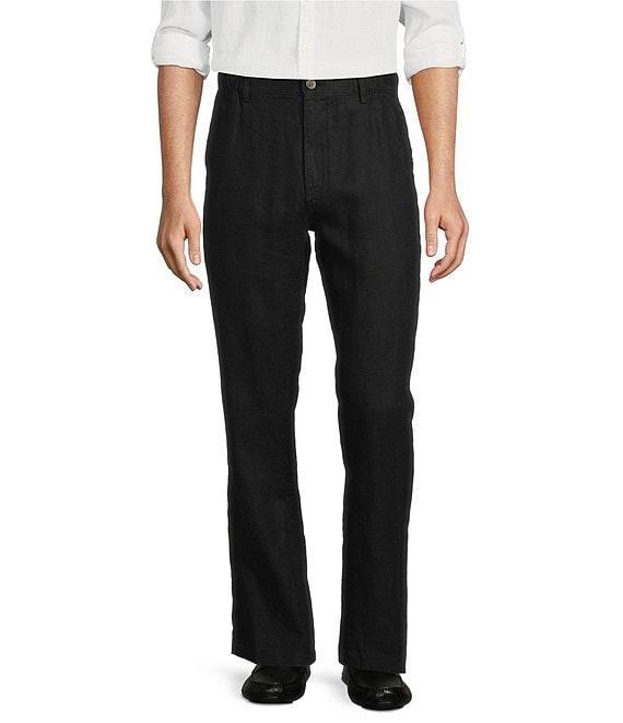Caribbean Flat Front Fancy Linen Pants Product Image