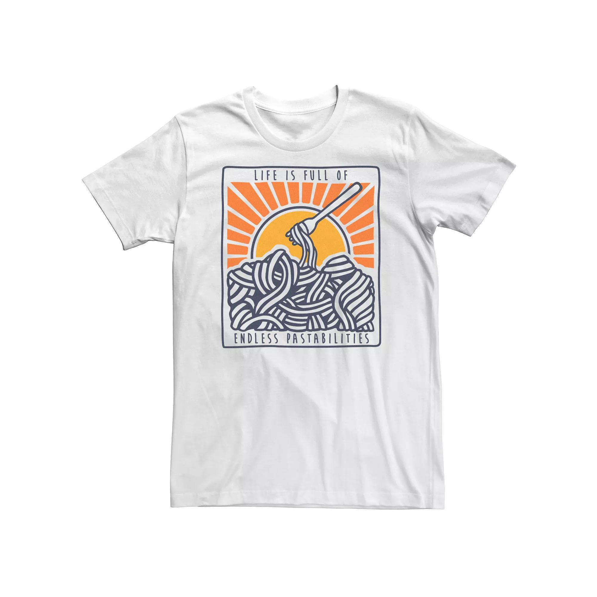 Big & Tall "Life Is Full Of Endless Pastabilities" Tee, Men's, Size: 3XL, Athletic Grey Product Image