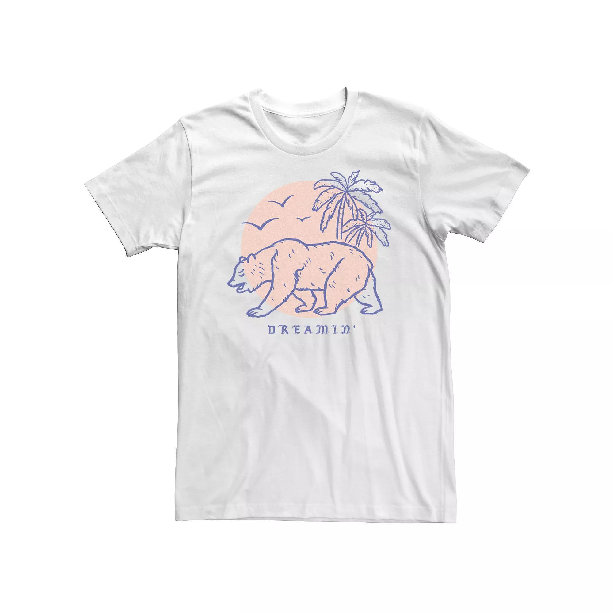 Big & Tall California Bear Dreamin' Sunset Tee, Men's, Size: XL Tall, White Product Image
