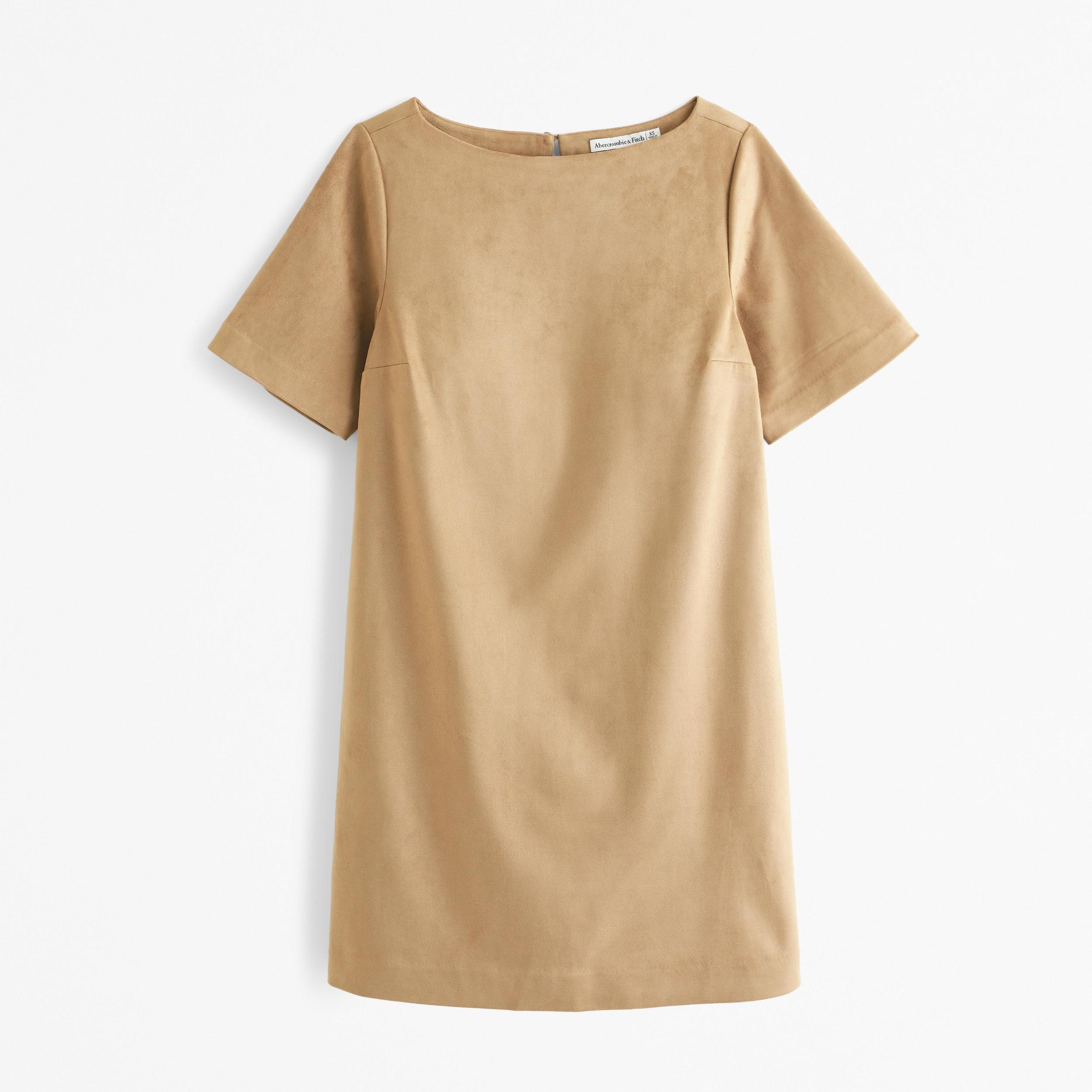 Faux Suede T-Shirt Mini Dress Product Image