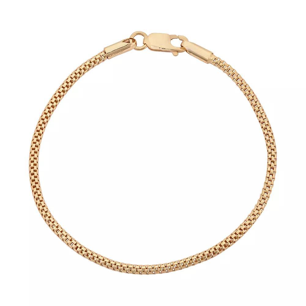 Jordan Blue 14k Gold Over Silver Popcorn Chain Bracelet, Women's, Size: 7.5", Yellow Product Image
