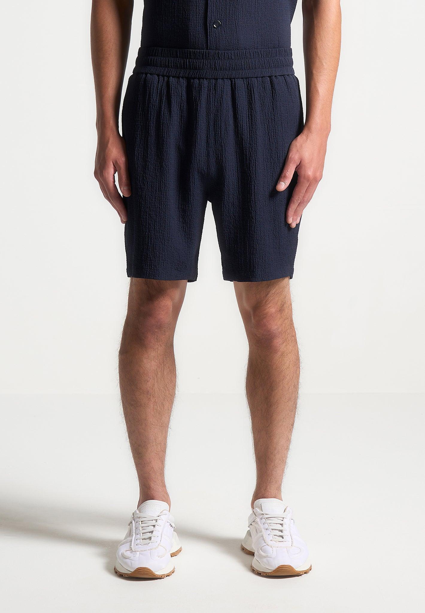 Seersucker Shorts - Black Male Product Image
