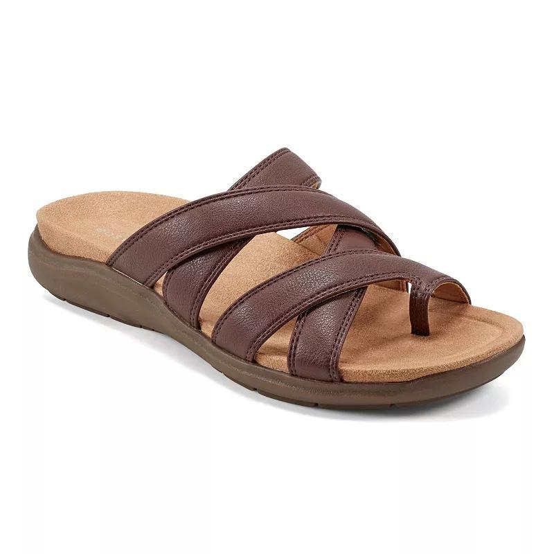 Easy Spirit Women's Westly Strappy Toe Loop Slide Sandals, Size: 7, Black Product Image