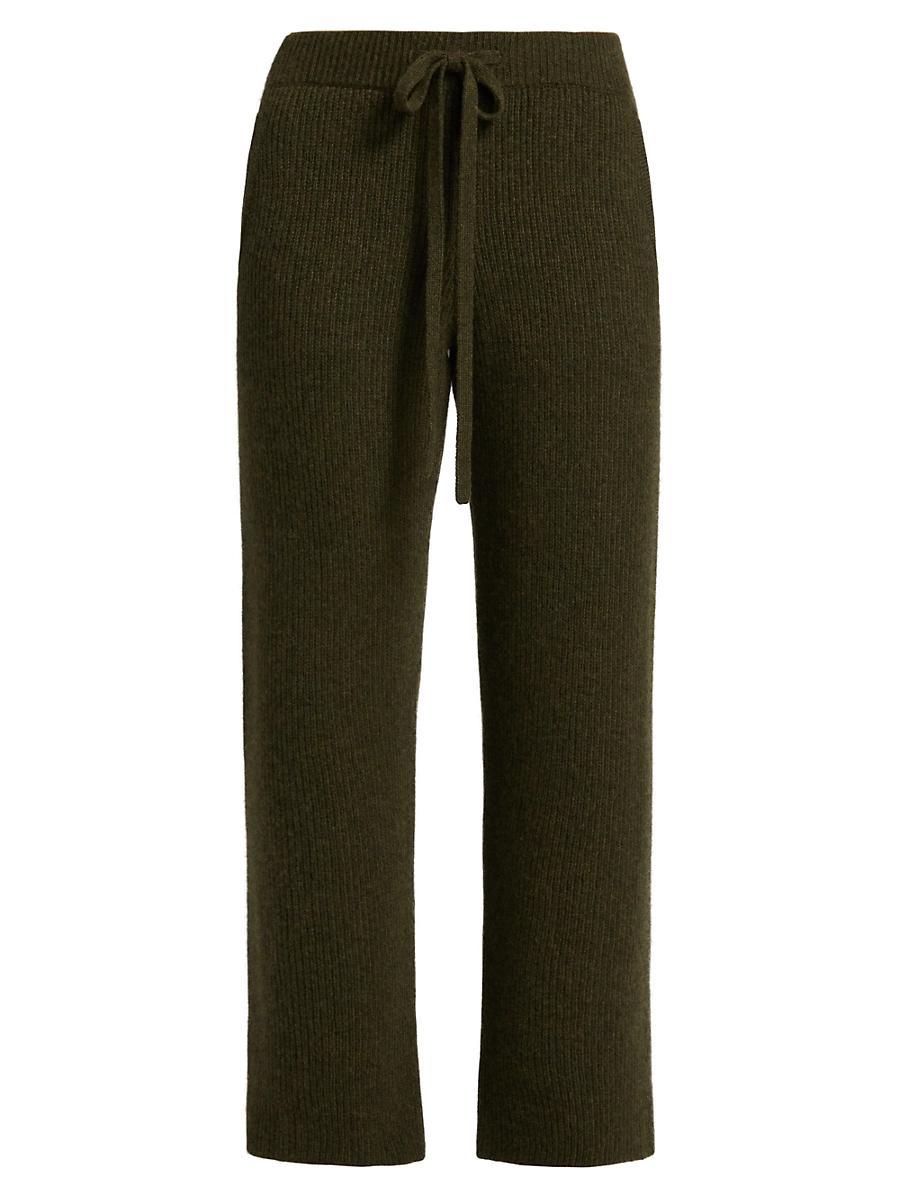 Womens Cashmere Rib-Knit Lounge Pants Product Image