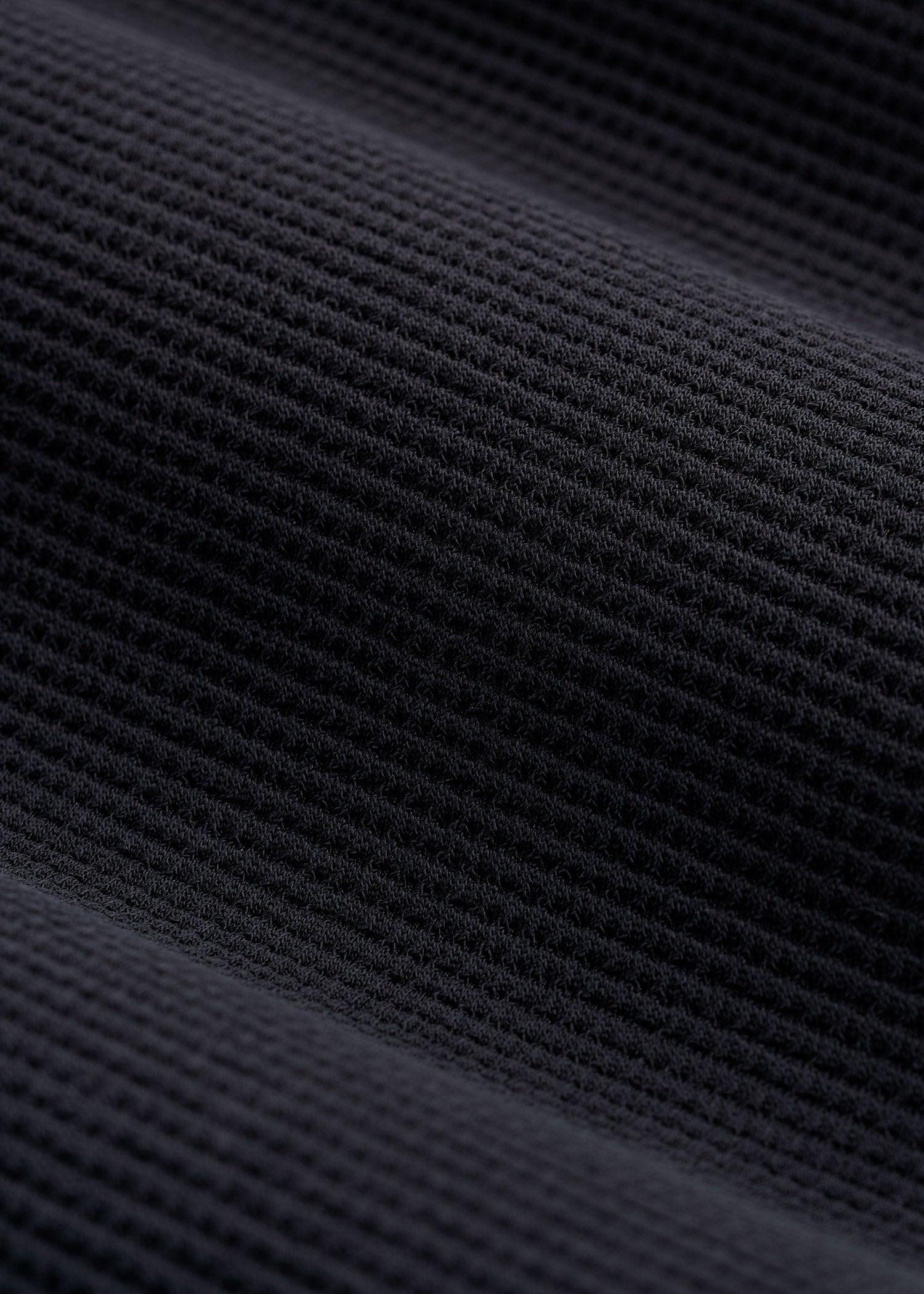 Mid-Rise Waffle Wide-Leg Pants for Tall Women in Black Product Image