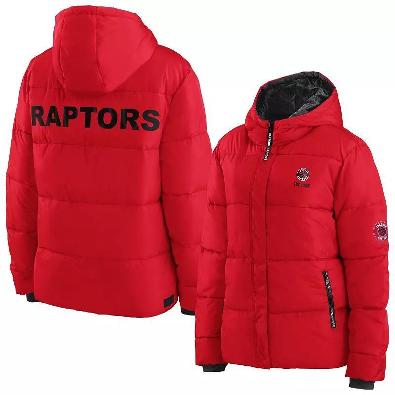 Women's WEAR by Erin Andrews Red Toronto Raptors Plush Puffer Full-Zip Jacket, Size: Medium, Rpt Red Product Image
