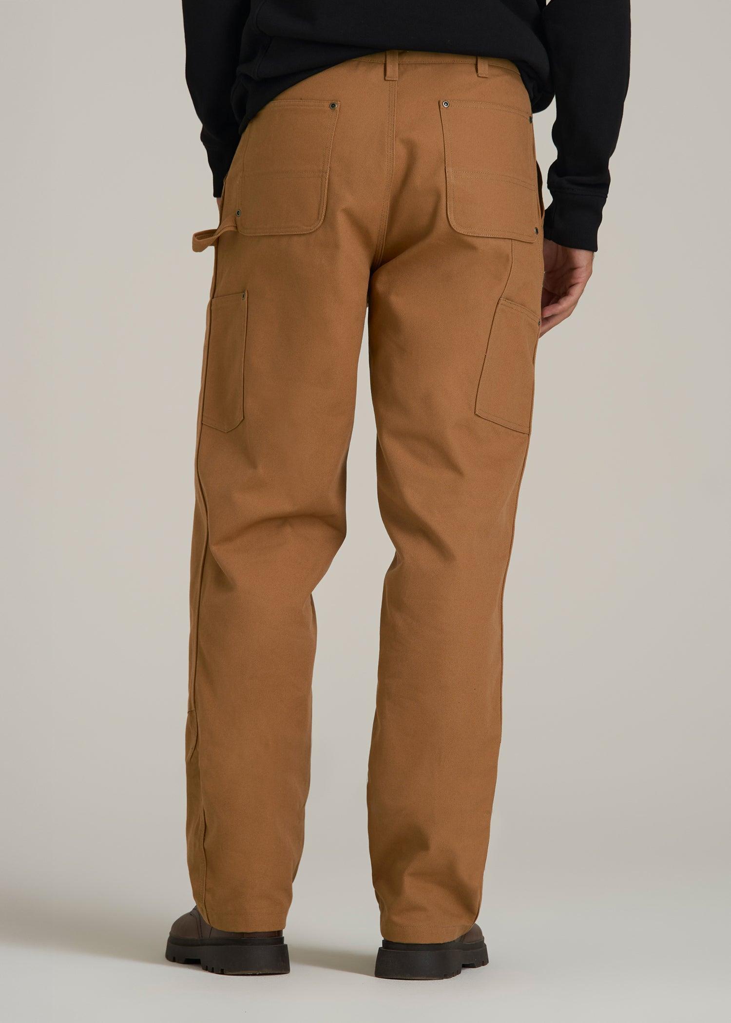 LJ&S Double Front Utility Work Pants for Tall Men in Vintage Tan Male Product Image