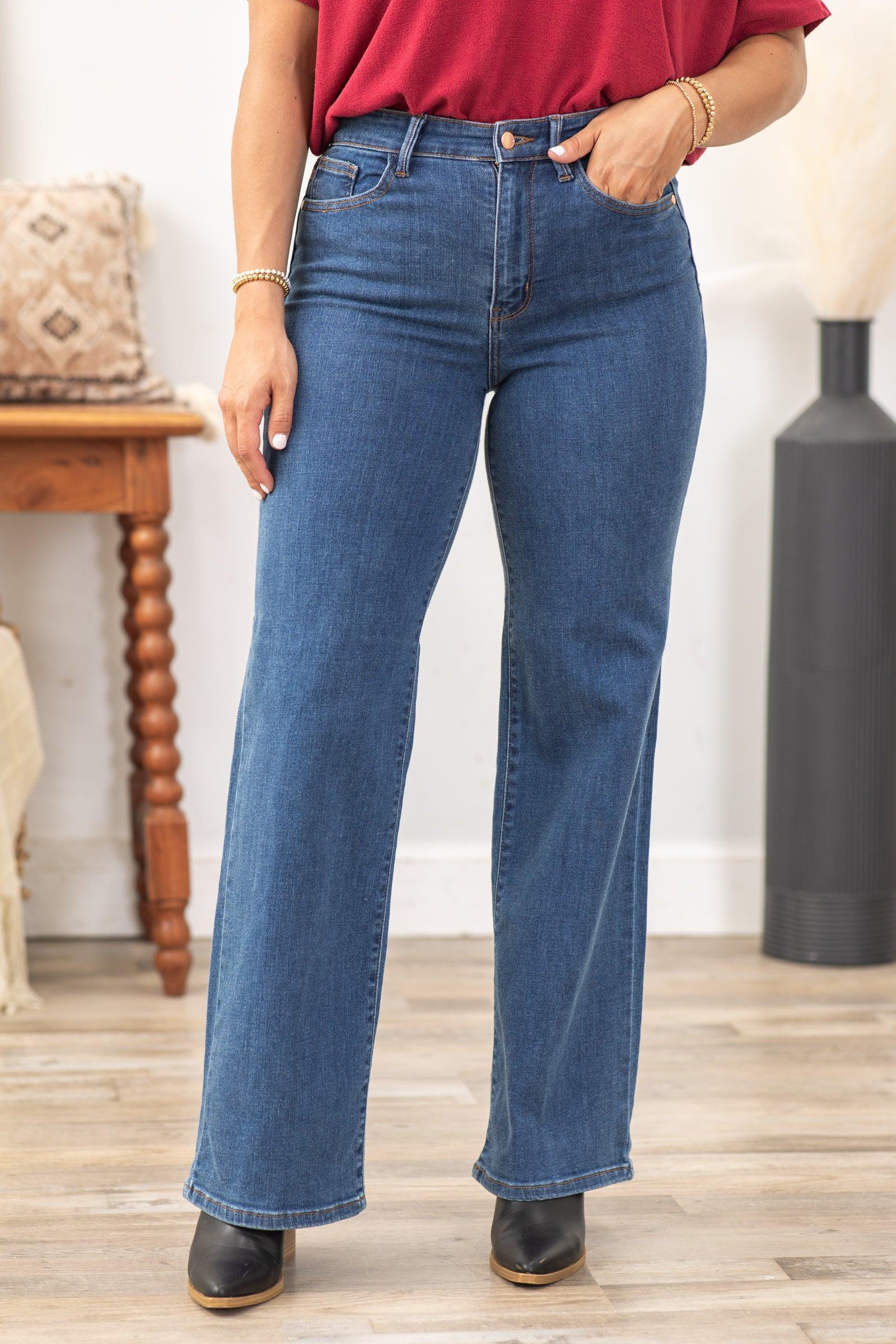 Judy Blue Medium Wash Vintage Wide Leg Jean Product Image