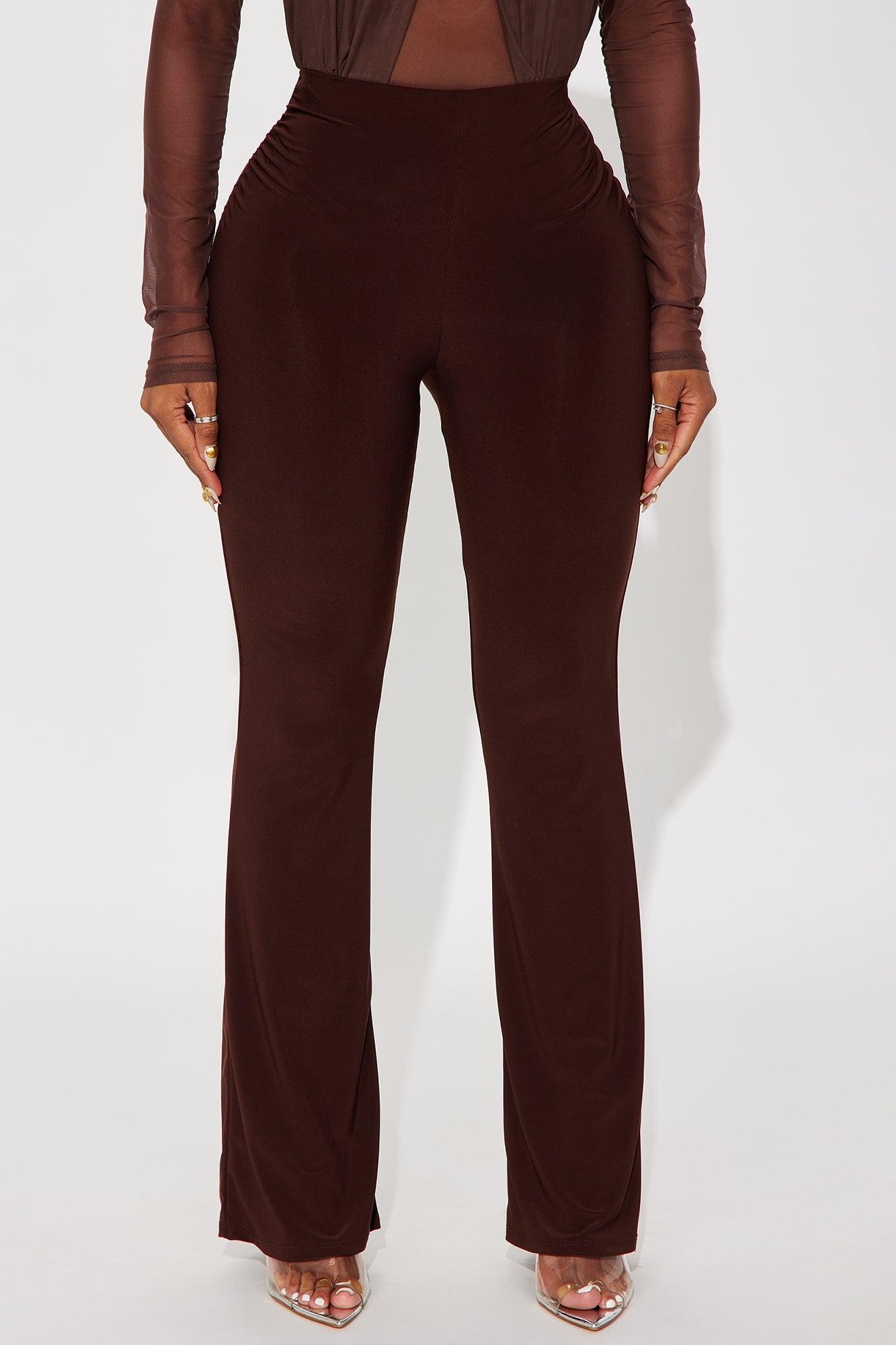Waiting On You Flare Pant 32″ - Chocolate Female Product Image
