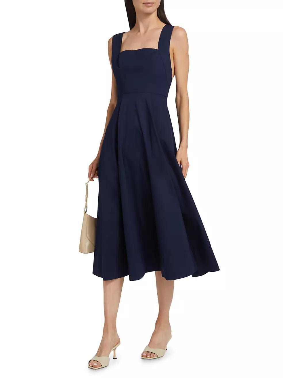 Teresa Cotton Crossback Midi-Dress Product Image