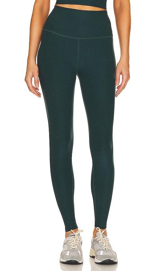 Beyond Yoga Spacedye Caught In The Midi High-Waisted Legging (Warm Clay Heather) Women's Casual Pants Product Image