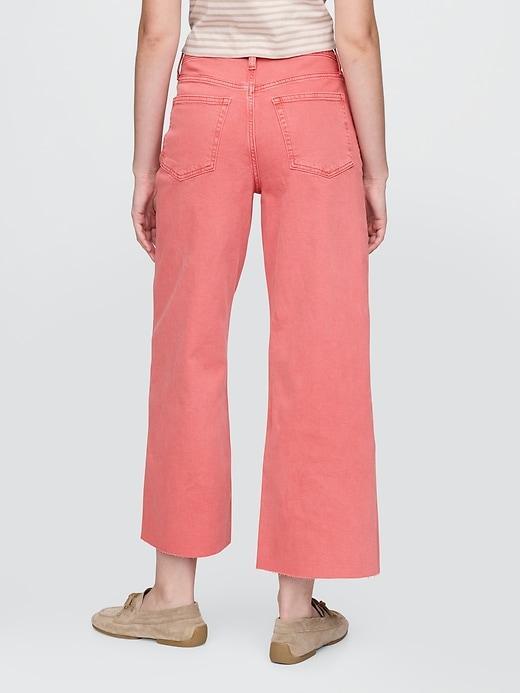 High Rise Stride Wide-Leg Ankle Jeans Product Image