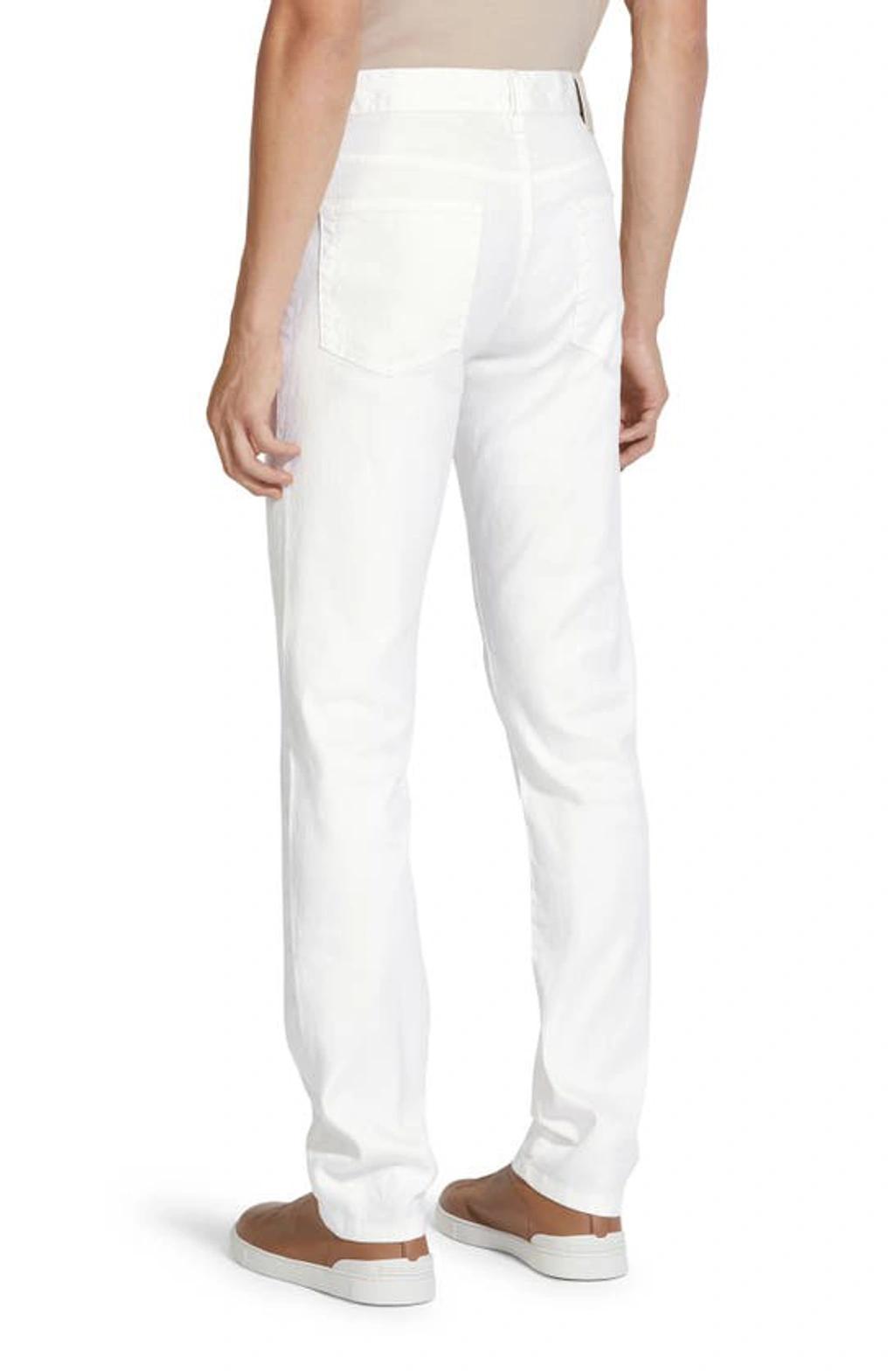 ZEGNA White Stretch Cotton Roccia Jeans Product Image