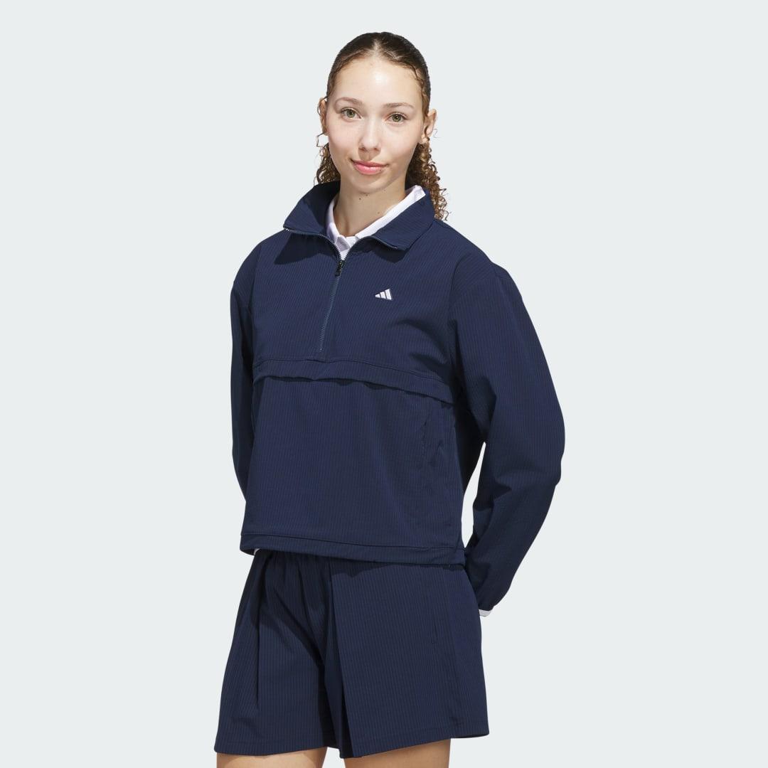 adidas Go-to Quarter-Zip Jacket Collegiate Navy XS Womens Product Image