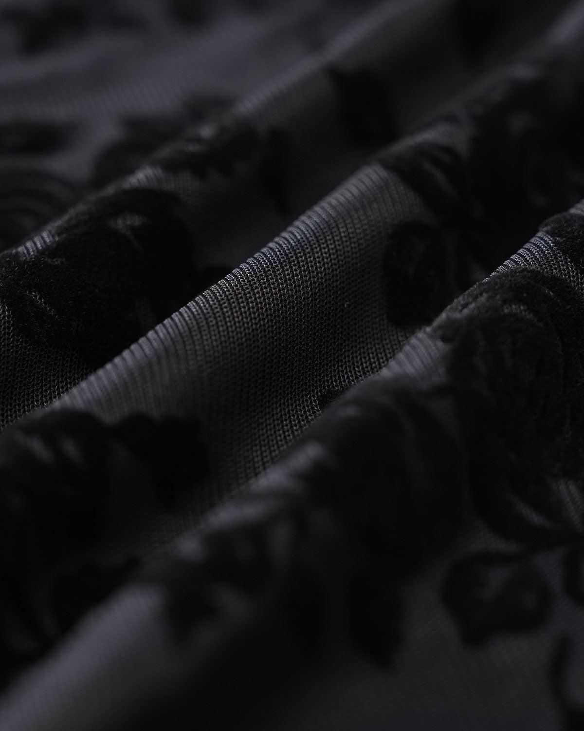 Black Floral Boat Neck Tank Top Product Image