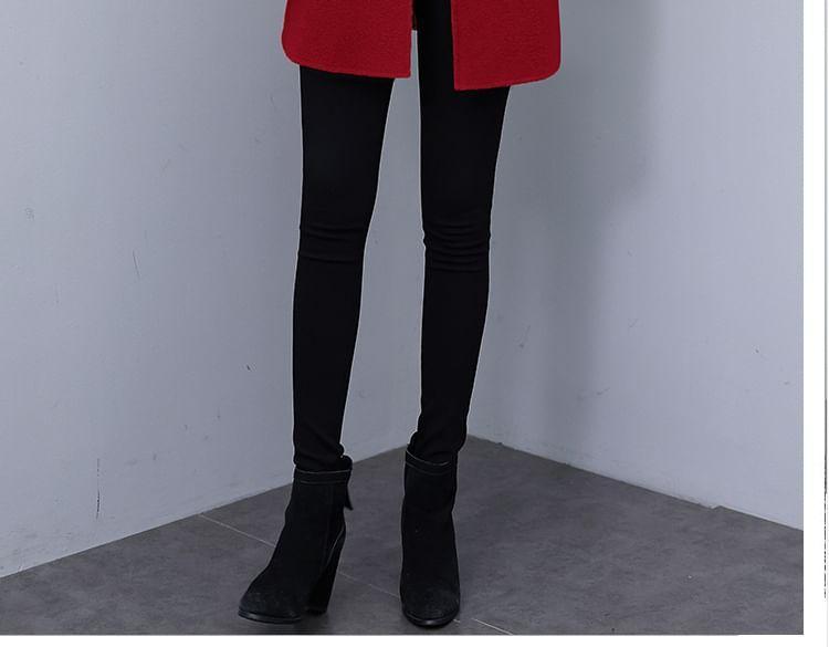 Collared Plain Button Coat Product Image