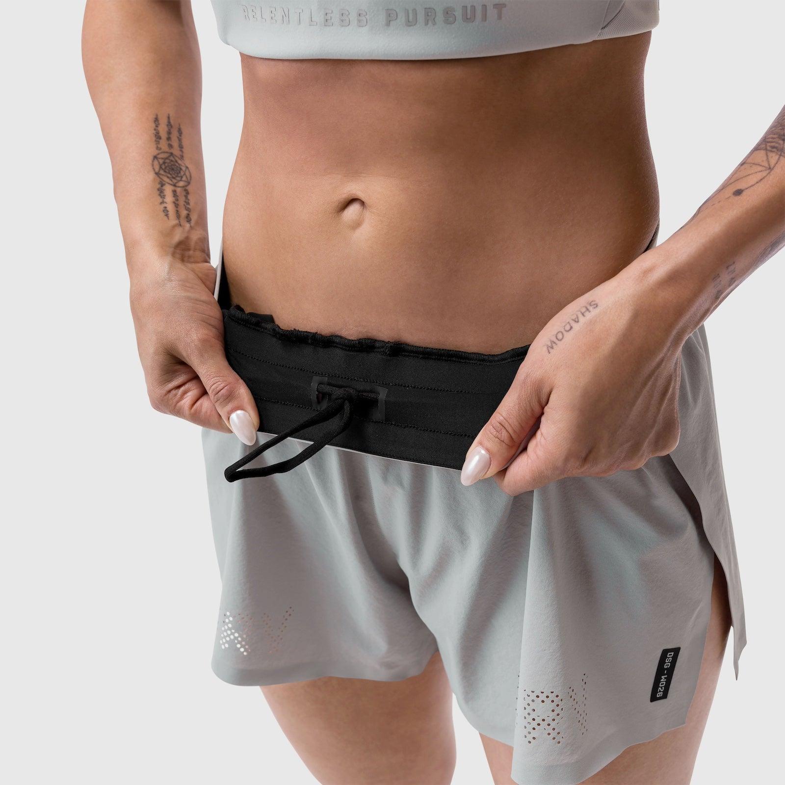 W026. Aerotex™ Side Split Run Short - Slate Grey Product Image