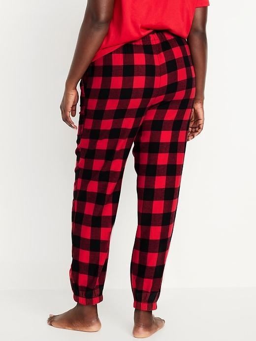 High-Waisted Flannel Pajama Joggers for Women Product Image