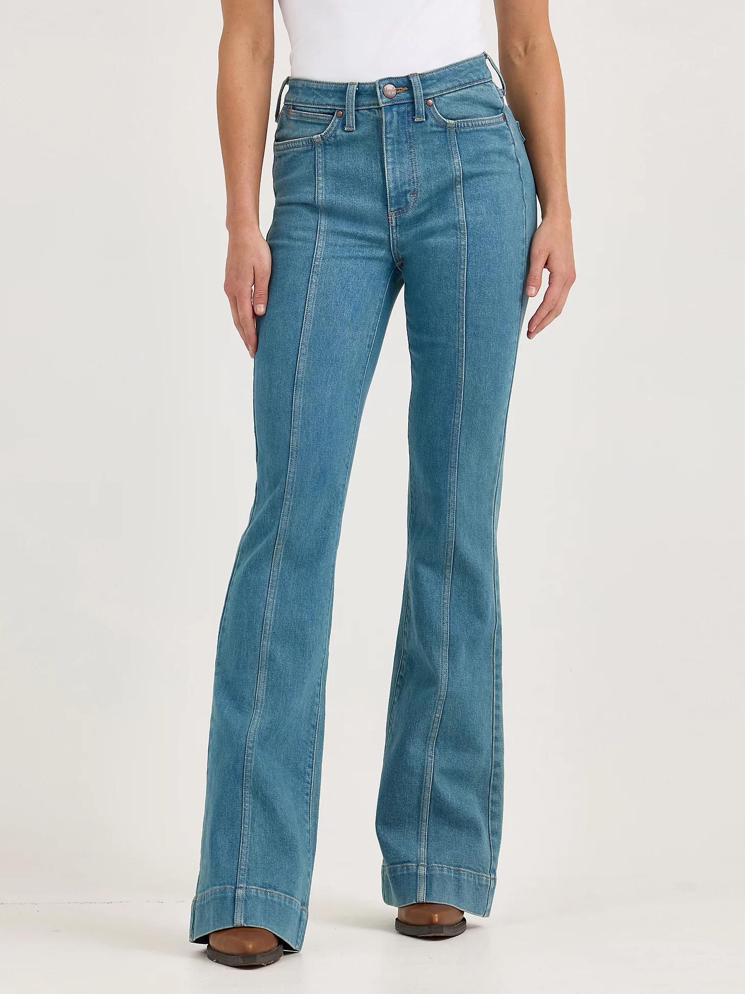 Women's Wrangler Retro® Bailey High Rise Pintuck Trouser Jean | Women's JEANS | Wrangler® Product Image