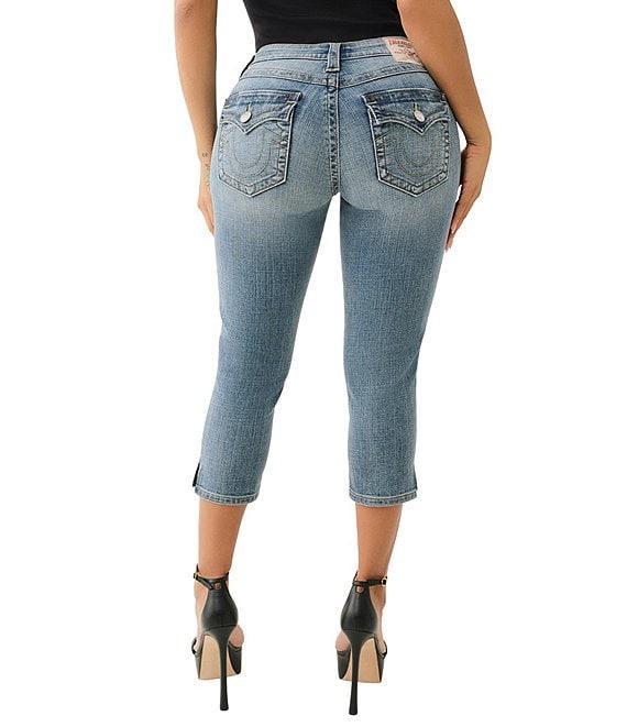 True Religion Jennie Mid-Rise Flap Skinny Capri Jeans Product Image