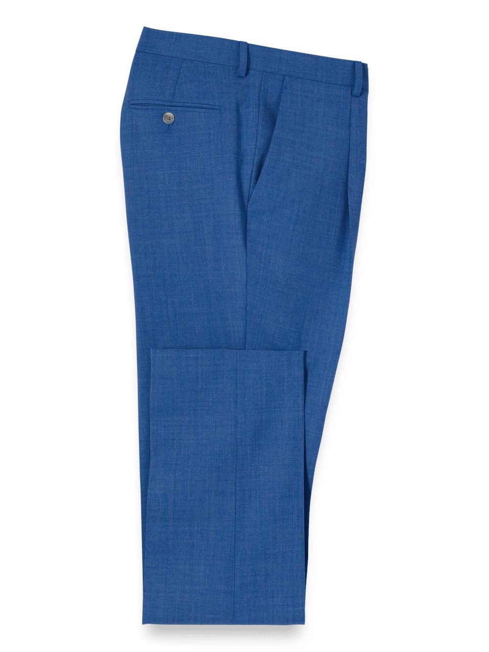 Wool Stretch Bengaline Peak Lapel Suit - French Blue Product Image