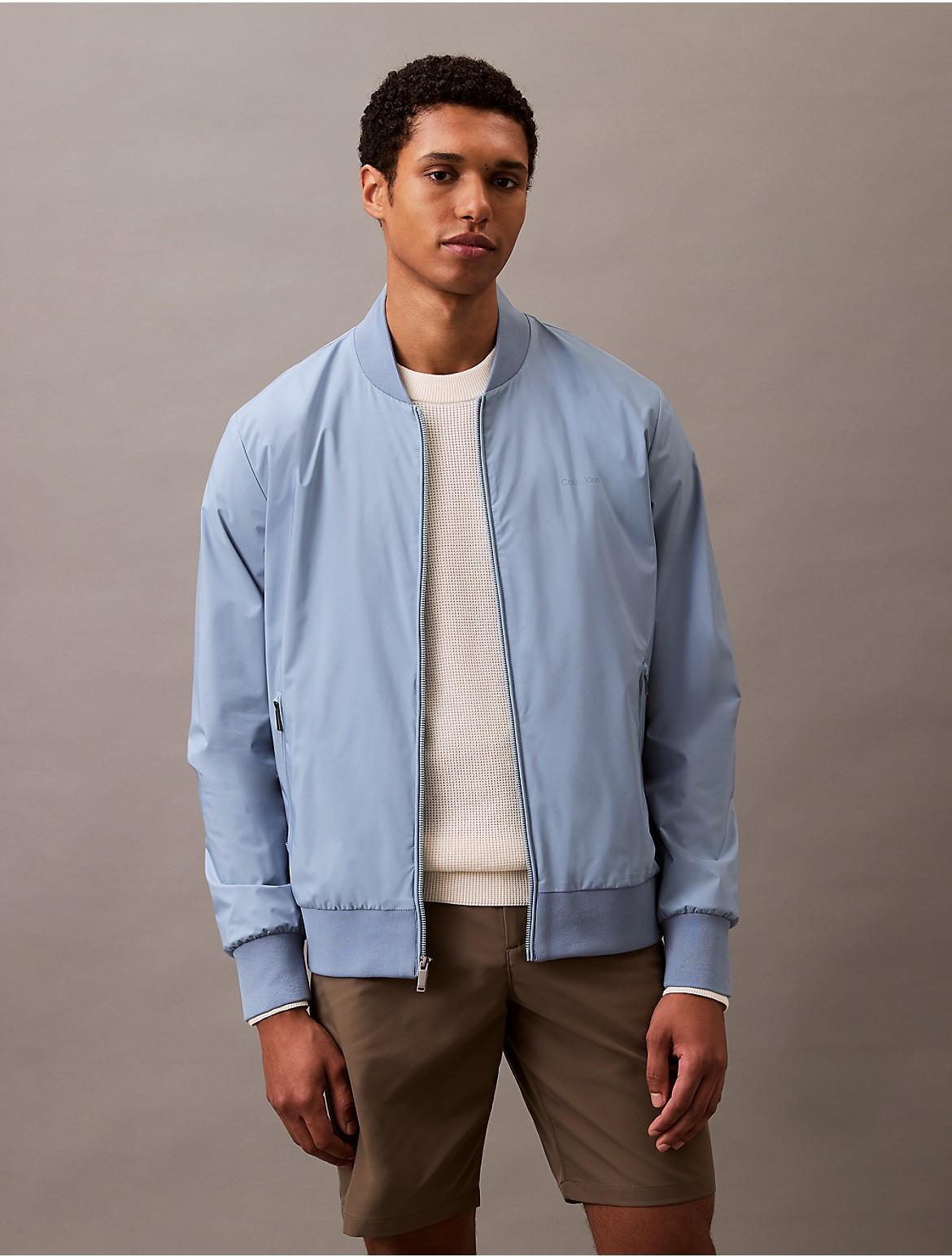 Calvin Klein Men's Matte Bomber Jacket - Blue - S Product Image