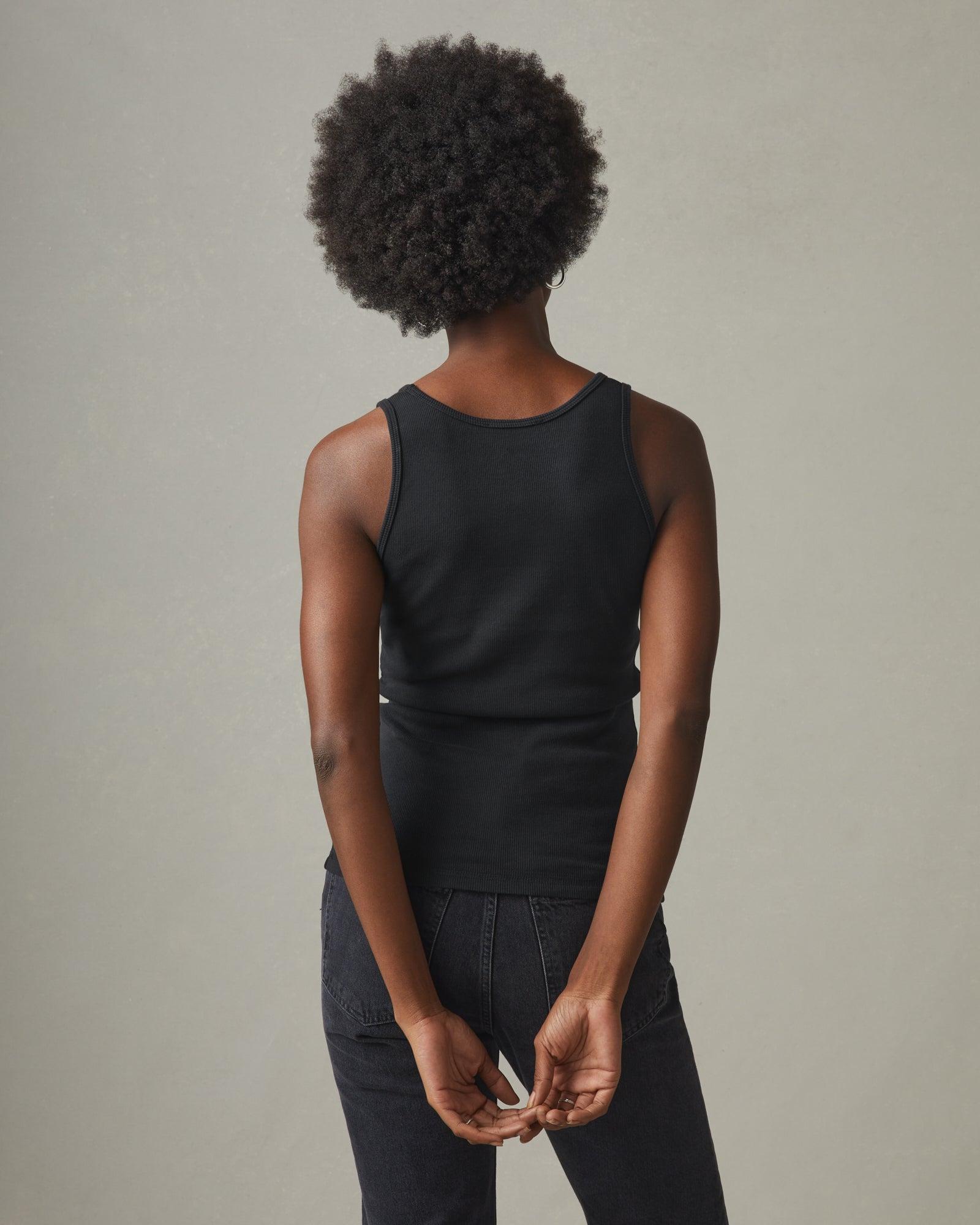 Women's Rib Tank - Black Product Image