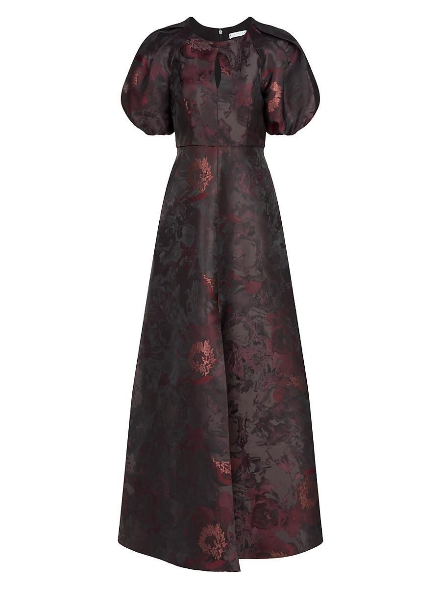 Womens Delfina Floral Puff-Sleeve Gown Product Image