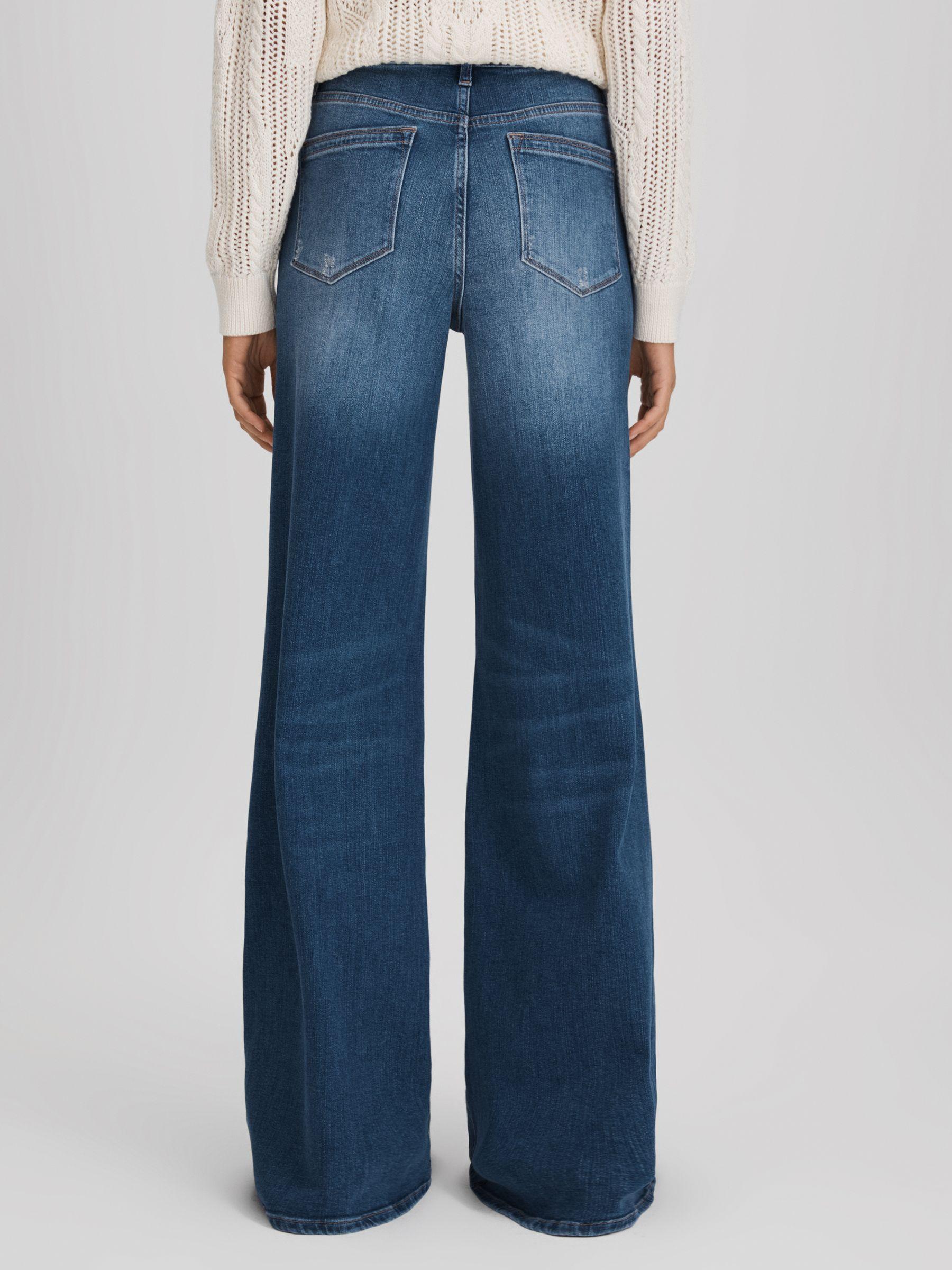 Palazzo Jeans in Mid Blue Product Image
