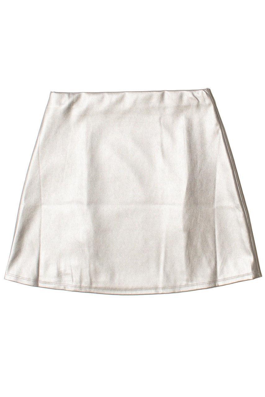 Metallic Mini Slit Skirt Product Image