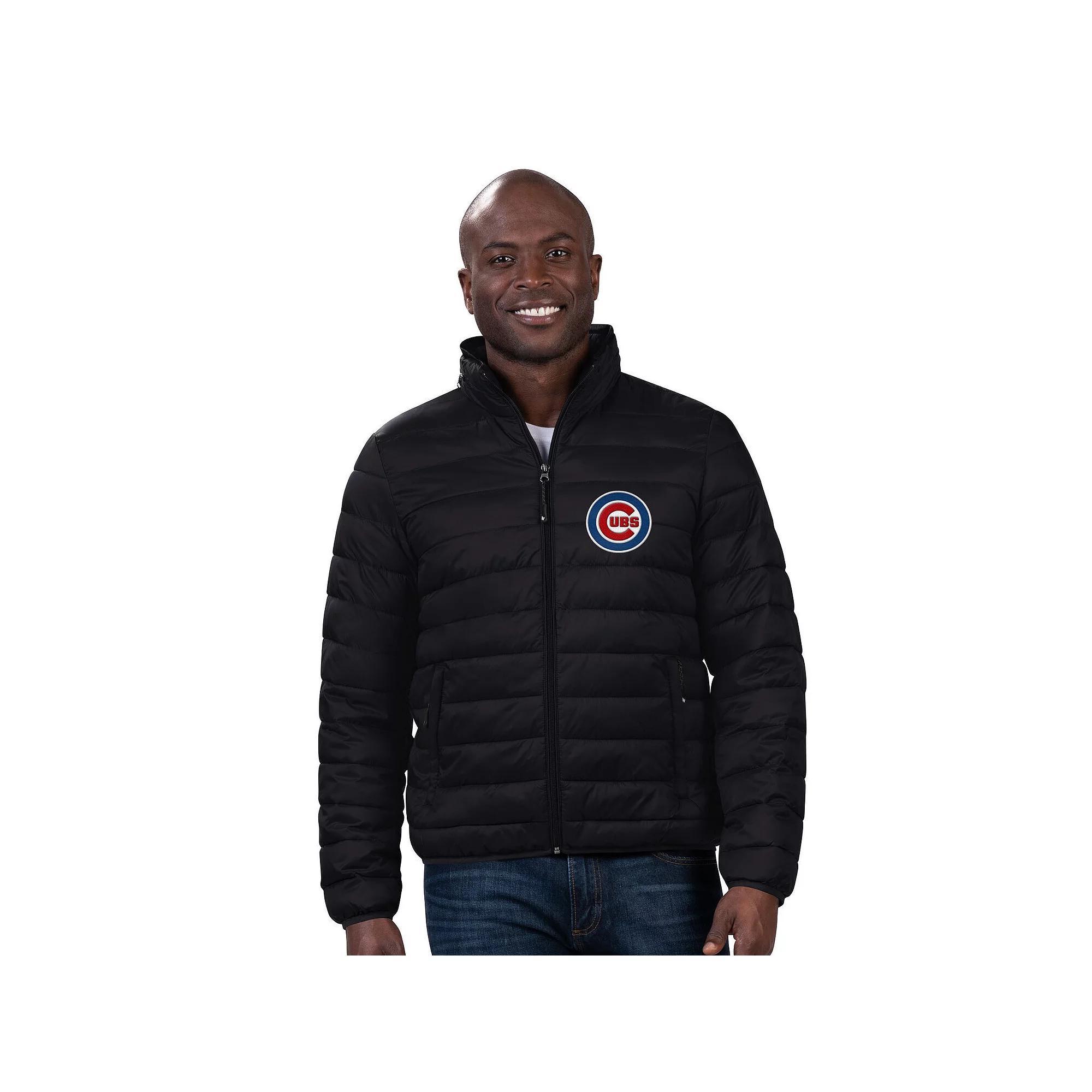 Men's G-III Sports by Carl Banks Black Atlanta Braves Packable Neck Pillow Full-Zip Puffer Jacket, Size: Medium Product Image