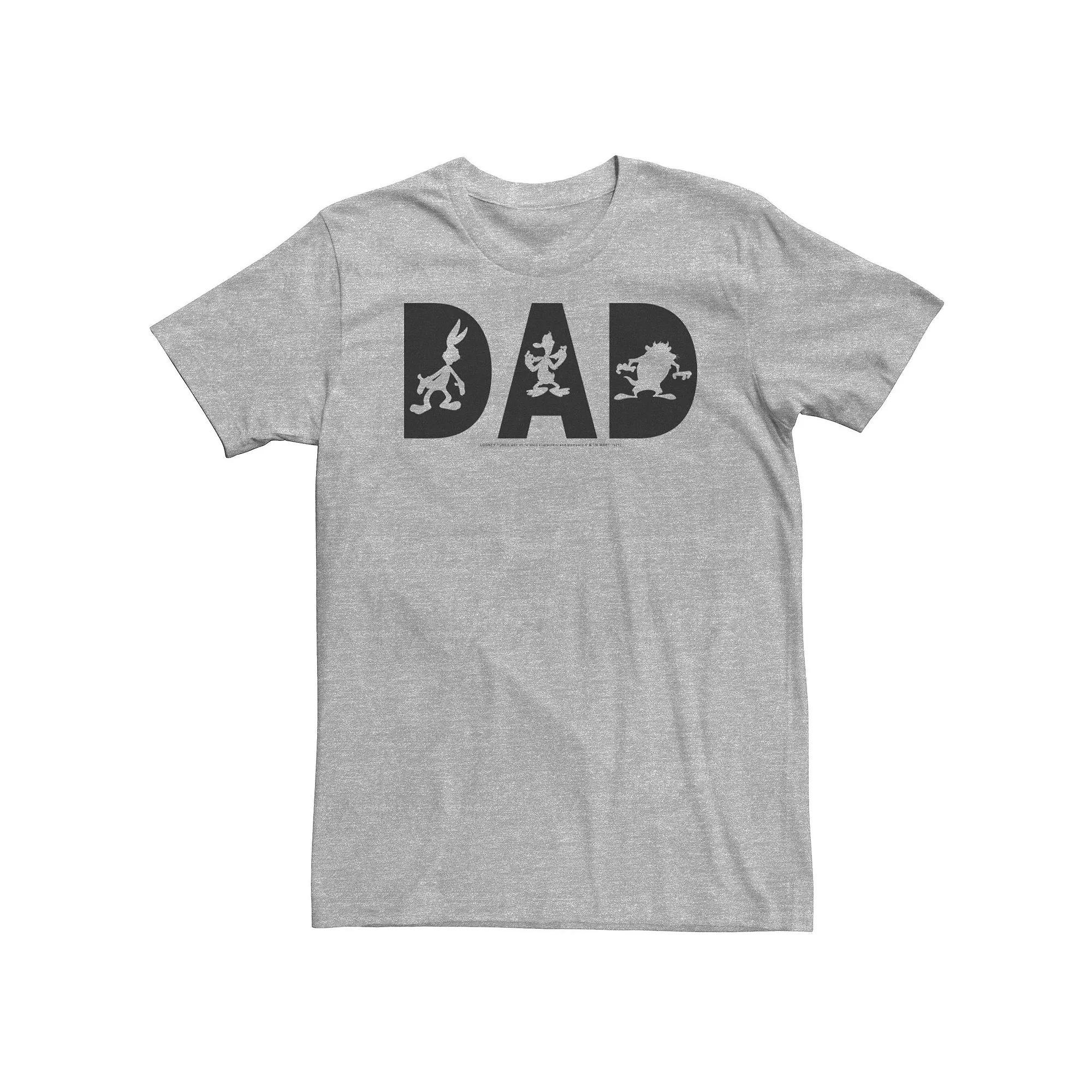 Big & Tall Looney Tunes Dad Toons Tee, Men's, Size: 3XL, Athletic Grey Product Image