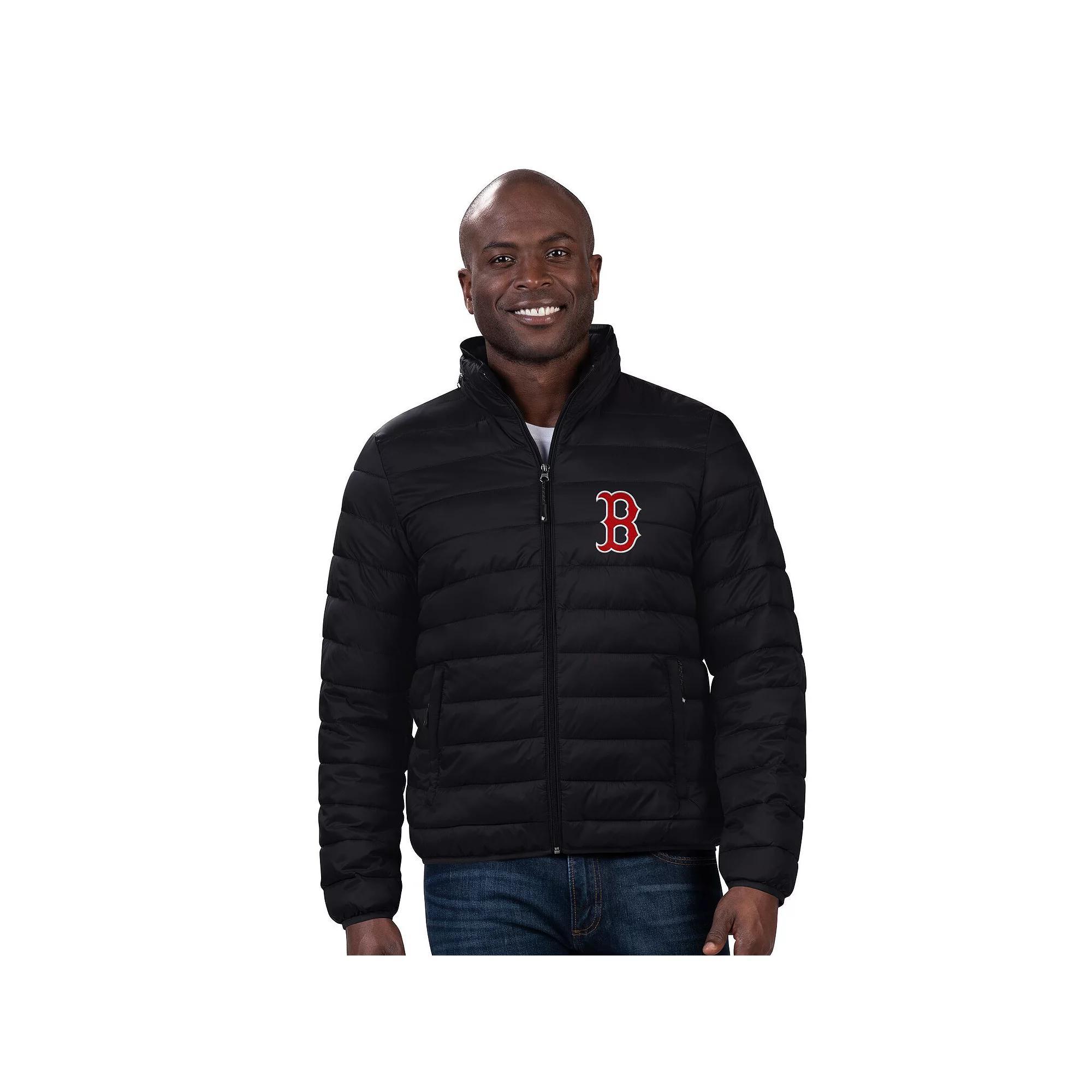 Men's G-III Sports by Carl Banks Black Boston Red Sox Packable Neck Pillow Full-Zip Puffer Jacket, Size: 2XL Product Image