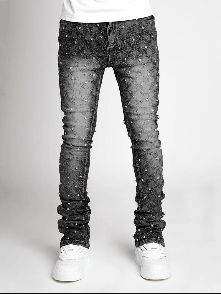 Pearl Casual Street Vintage Washed Jeans Product Image