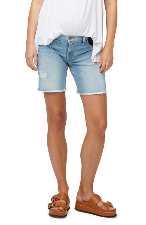 Nom Maternity Montauk Distressed Denim Maternity Shorts Product Image