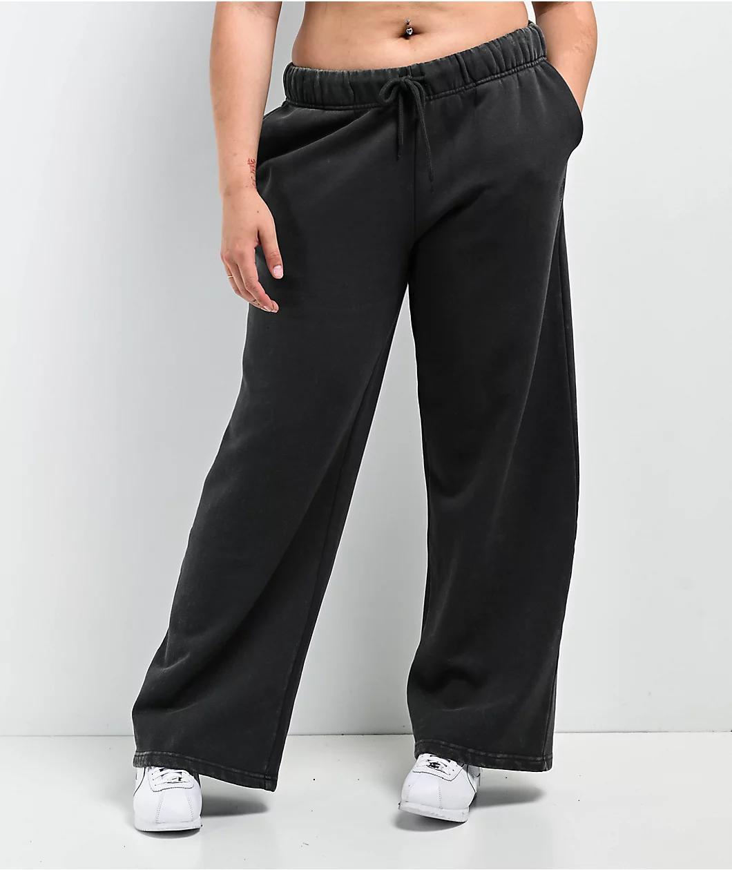 Ninth Hall Fundamentals Milla Black Wash Relaxed Sweatpants Product Image