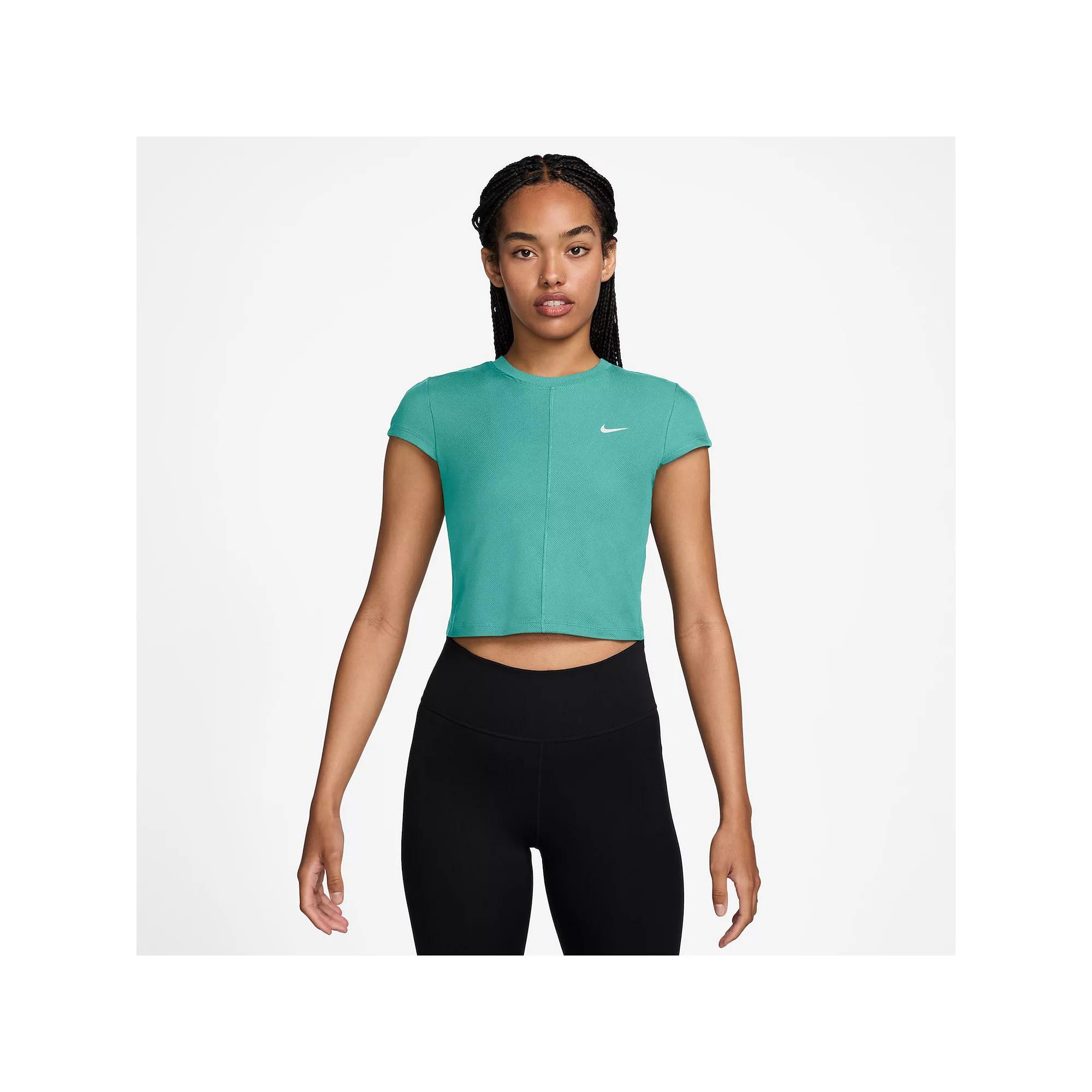 Nike One Fitted Rib Women's Dri-FIT Short-Sleeve Cropped Top Product Image