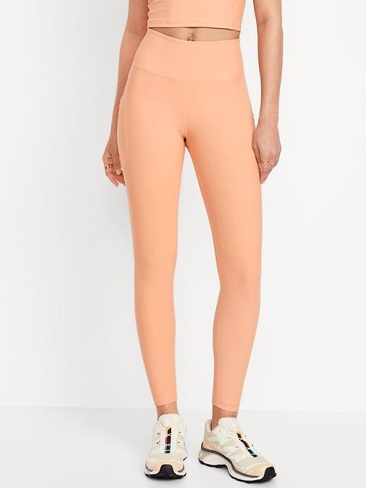 High-Waisted PowerSoft Rib Leggings Product Image