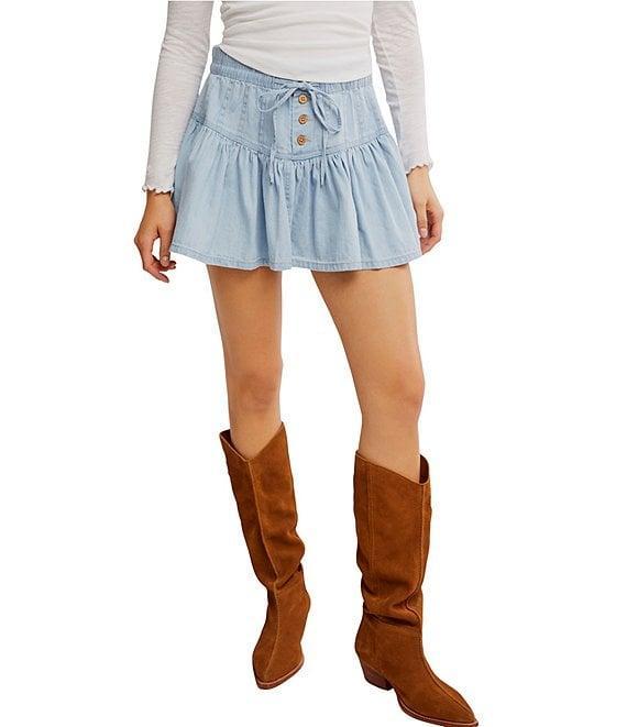 We The Free Free People Roselle High Rise Denim Mini Skirt Product Image