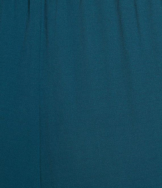 Eileen Fisher Plus Size Silk Georgette Crepe Wide-Leg Pull-On Ankle Pants Product Image