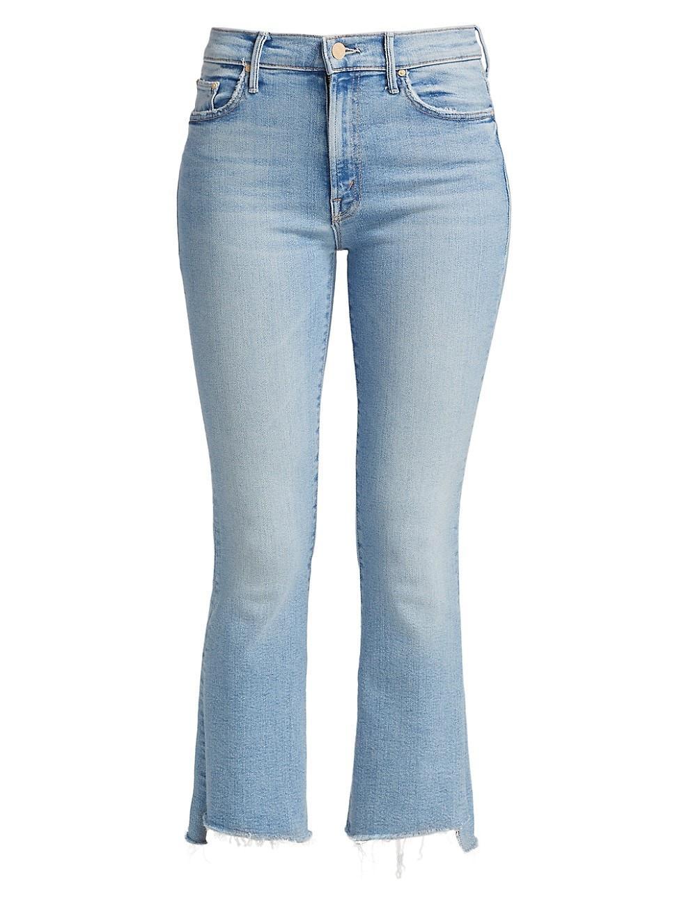 Mother The Insider High Rise Crop Step Fray Bootcut Jeans in Limited Edition Product Image