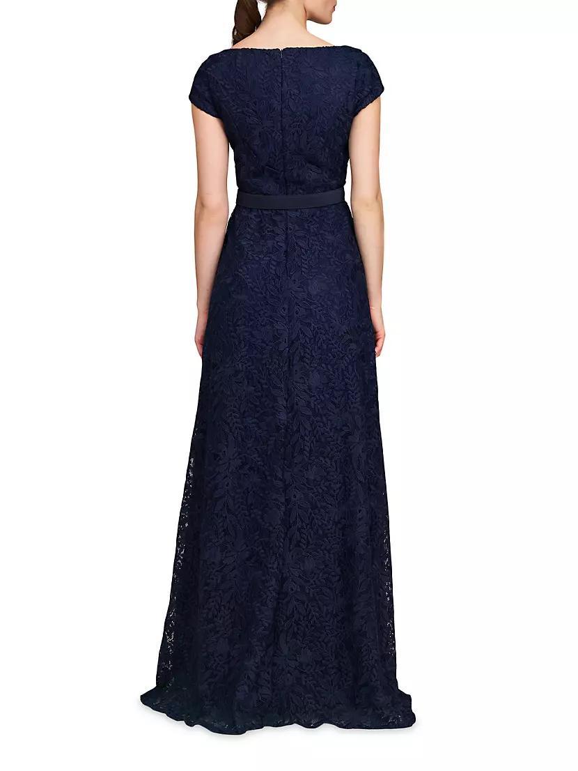 Claudia Lace-Chiffon Pleated Gown Product Image